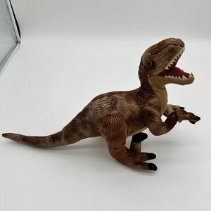 Wild Republic Velociraptor Dinosaur Plush Brown Scaly Texture 12 Inch Raptor